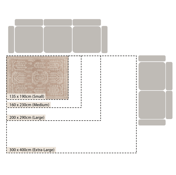 Varanasi Taupe Traditional Hand Tufted Wool Rug - daals