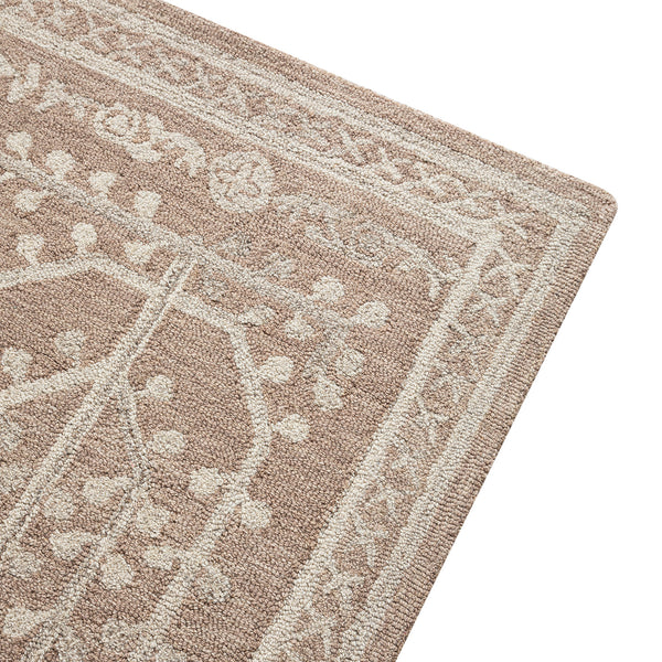 Varanasi Taupe Traditional Hand Tufted Wool Rug - daals