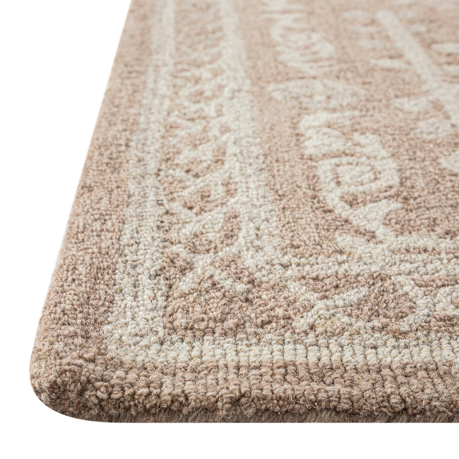 Varanasi Taupe Traditional Hand Tufted Wool Rug