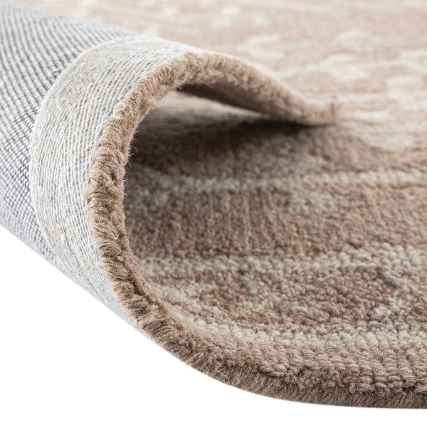 Varanasi Taupe Traditional Hand Tufted Wool Rug - daals