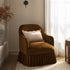Calliope Skirted Armchair, Cinnamon Velvet - daals