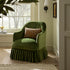 Calliope Skirted Armchair, Fern Green Velvet - daals