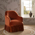 Calliope Skirted Armchair, Rust Velvet - daals