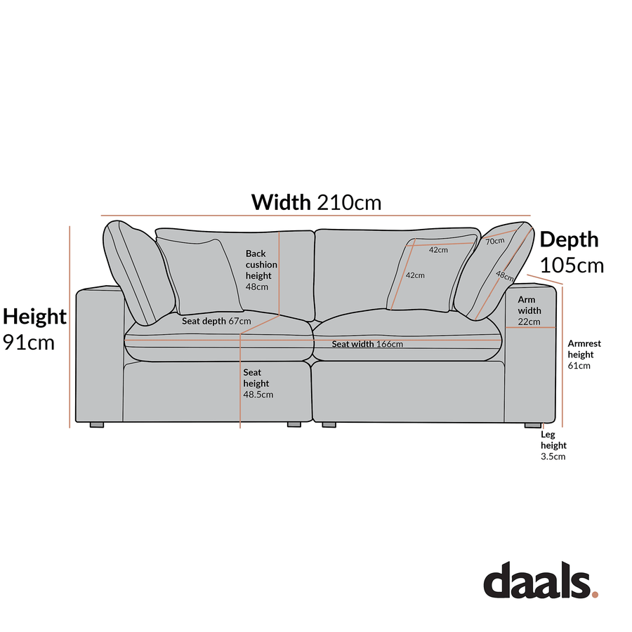 Lutyens Moss Green Velvet Modular Sofa, 2-Piece