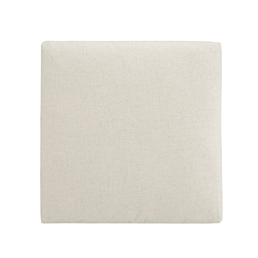 Lutyens Beige Linen Blend Modular Sofa, Stool
