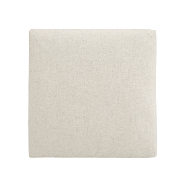 Lutyens Beige Linen Blend Modular Sofa, Stool