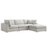 Lutyens Light Grey Linen Blend Modular Sofa, 3 - Piece Chaise - daals