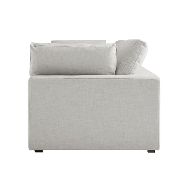 Lutyens Light Grey Linen Blend Modular Sofa, 3-Piece