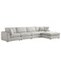 Lutyens Light Grey Linen Blend Modular Sofa, 4 - Piece Chaise - daals