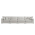 Lutyens Light Grey Linen Blend Modular Sofa, 4 - Piece - daals
