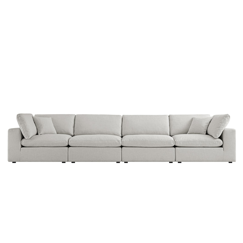 Lutyens Light Grey Linen Blend Modular Sofa, 4 - Piece - daals