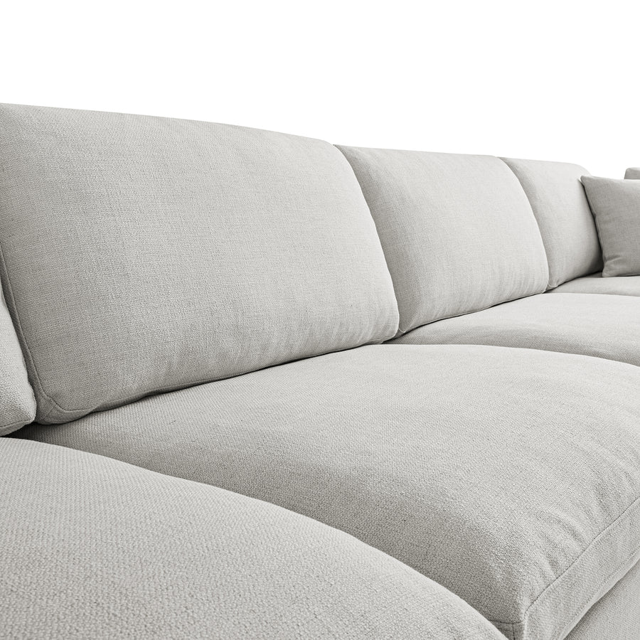 Lutyens Light Grey Linen Blend Modular Sofa, 4-Piece