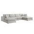Lutyens Light Grey Linen Blend Modular Sofa, 6 - Piece U - Shape Set - daals