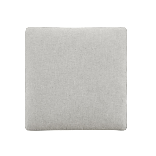 Lutyens Light Grey Linen Blend Modular Sofa, Stool