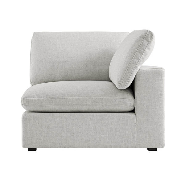 Lutyens Light Grey Linen Blend Modular Sofa, Corner Unit