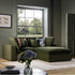 Lutyens Moss Green Velvet Modular Sofa, 2 - Piece Chaise - daals