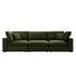 Lutyens Moss Green Velvet Modular Sofa, 3 - Piece - daals
