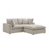Lutyens Oatmeal Weave Fabric Modular Sofa, 2 - Piece Chaise - daals