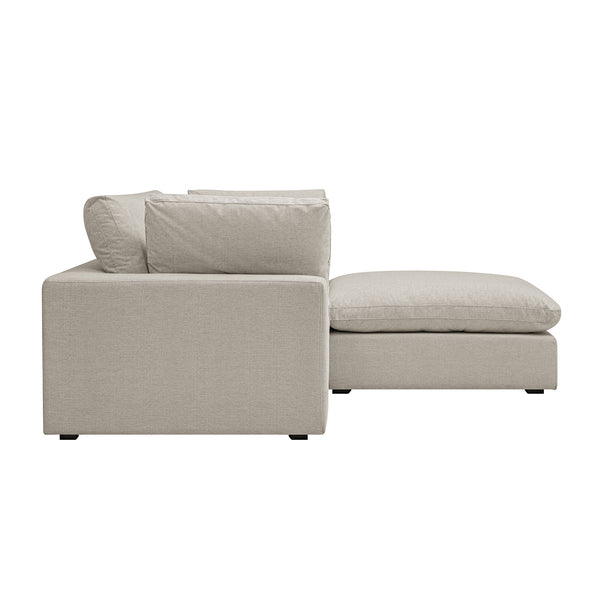 Lutyens Oatmeal Weave Fabric Modular Sofa, 2 - Piece Chaise - daals