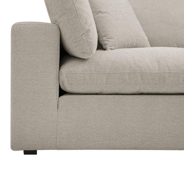 Lutyens Oatmeal Weave Fabric Modular Sofa, 2 - Piece Chaise - daals