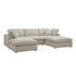 Lutyens Oatmeal Weave Fabric Modular Sofa, 5 - Piece U - Shape Set - daals