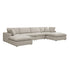 Lutyens Oatmeal Weave Fabric Modular Sofa, 6 - Piece U - Shape Set - daals