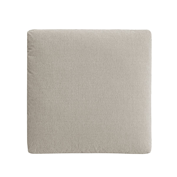 Lutyens Oatmeal Weave Fabric Modular Sofa, Stool