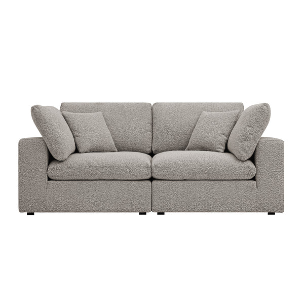 Lutyens Taupe Boucle Modular Sofa, 2-Piece