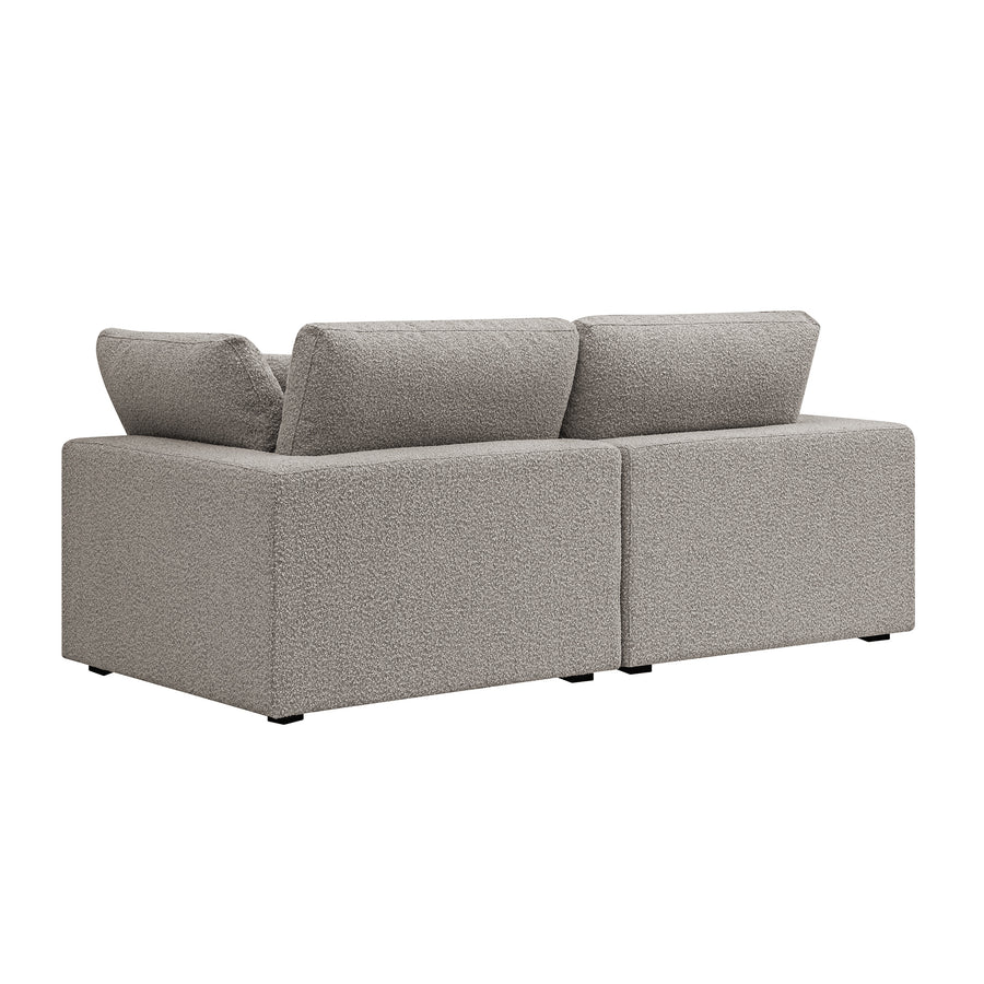 Lutyens Taupe Boucle Modular Sofa, 2-Piece