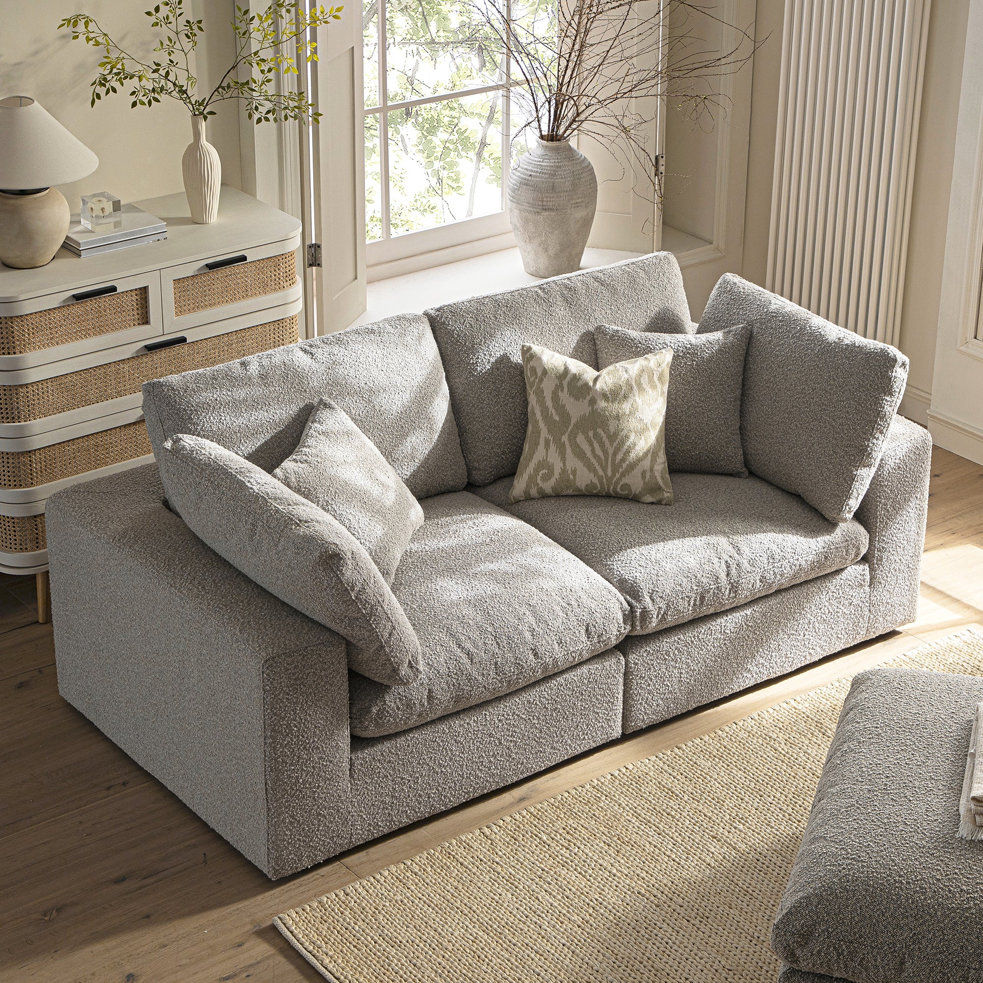 Lutyens Taupe Boucle Modular Sofa 2 Piece Daals Lutyens Taupe Boucle Modular Sofa 2 Piece Daals