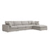 Lutyens Taupe Boucle Modular Sofa, 4 - Piece Chaise - daals