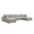Lutyens Taupe Boucle Modular Sofa, 6 - Piece U - Shape Set - daals