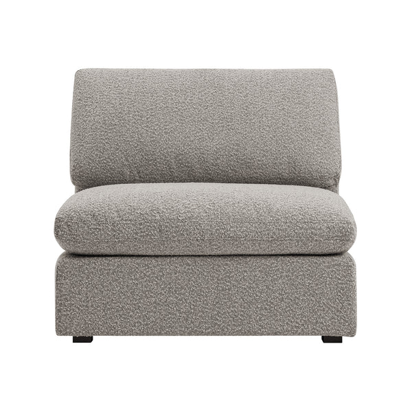 Lutyens Taupe Boucle Modular Sofa, Armless Seat