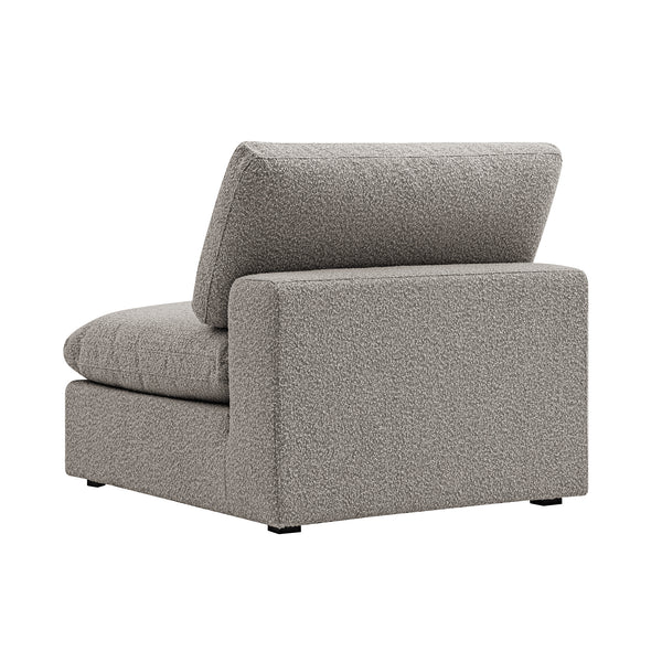 Lutyens Taupe Boucle Modular Sofa, Armless Seat