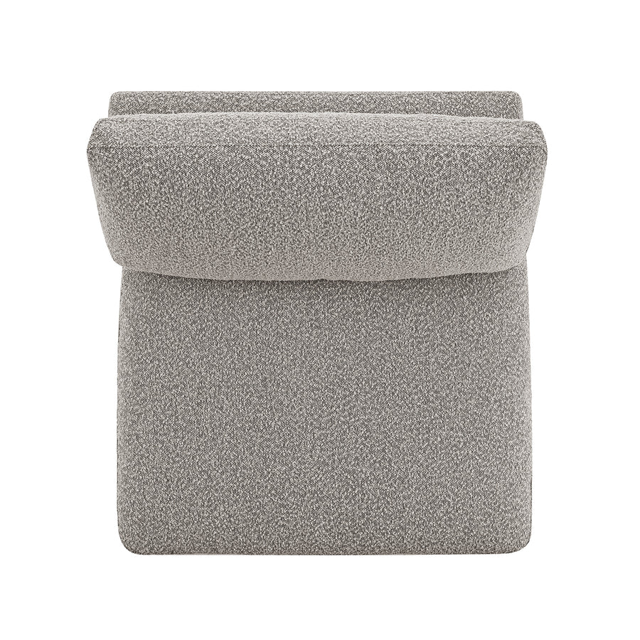 Lutyens Taupe Boucle Modular Sofa, Armless Seat