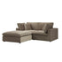 Lutyens Taupe Velvet Modular Sofa, 2 - Piece Chaise - daals