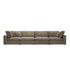 Lutyens Taupe Velvet Modular Sofa, 4 - Piece - daals