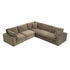 Lutyens Taupe Velvet Modular Sofa, 5 - Piece Corner Set - daals
