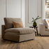 Lutyens Taupe Velvet Modular Sofa, Armless Seat - daals
