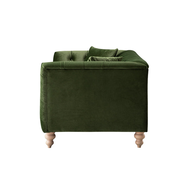 Ashby Chesterfield 2-Seater Sofa, Fern Green Velvet