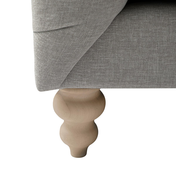 Ashby Chesterfield Large 3-Seater Sofa, Mist Grey Chenille