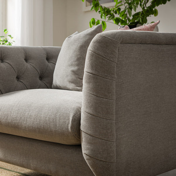 Ashby Chesterfield Loveseat, Mist Grey Chenille