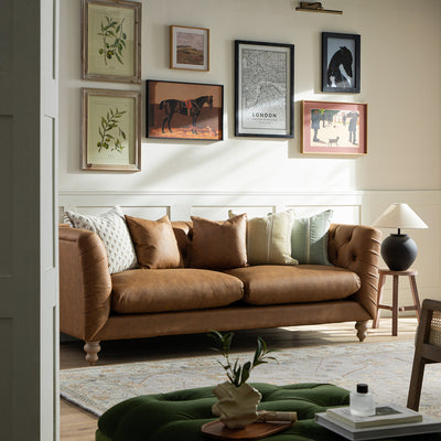 Faux Leather Sofas