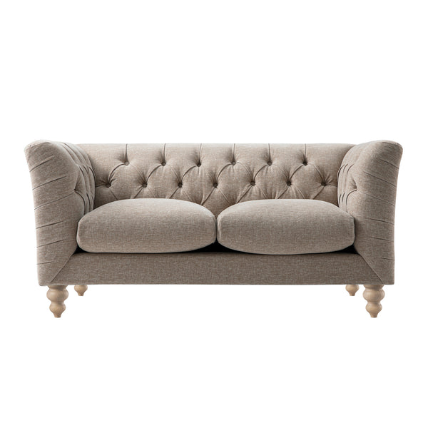 Ashby Chesterfield 2-Seater Sofa, Taupe Chenille