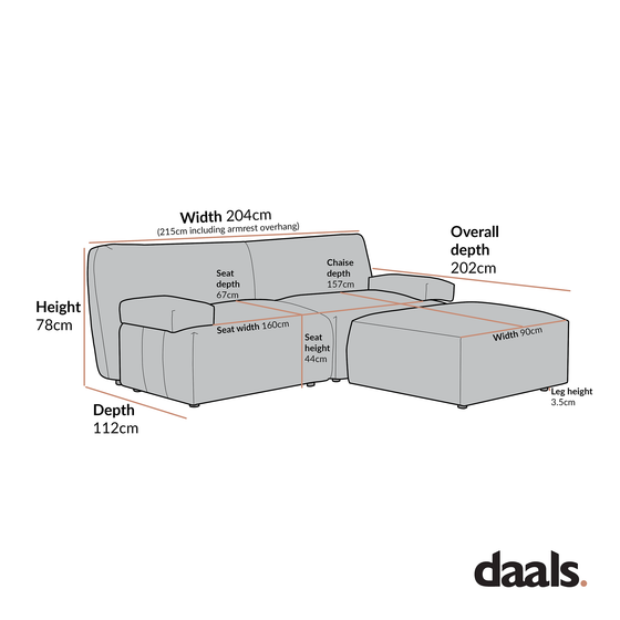 Carlyle Beige Cotton Blend Modular Sofa, 2-Piece Chaise
