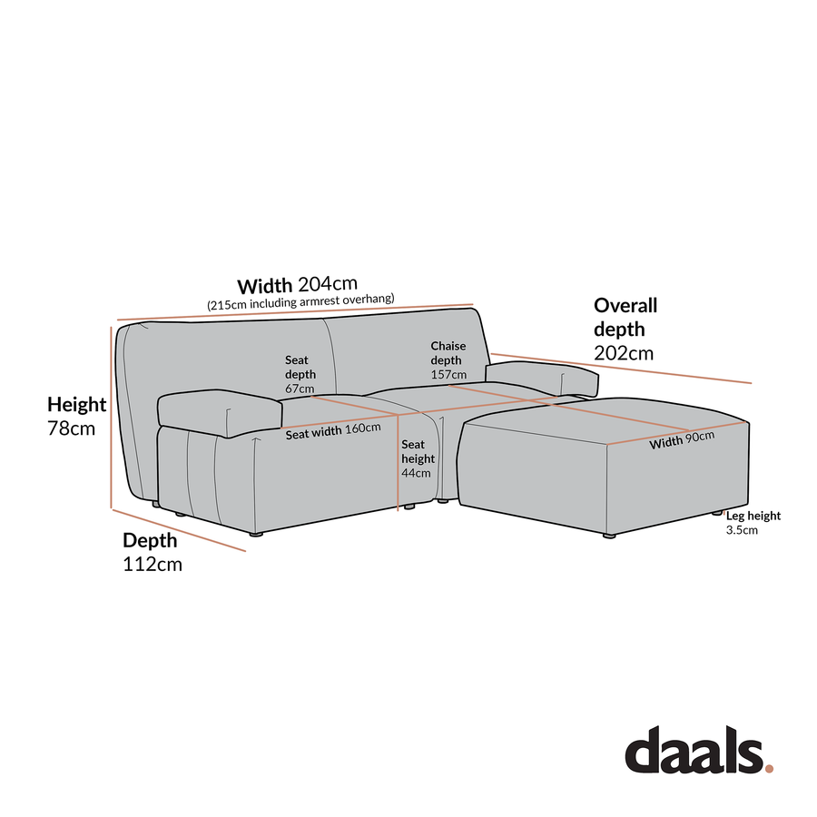 Carlyle Beige Cotton Blend Modular Sofa, 2-Piece Chaise