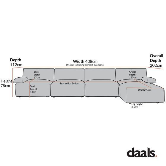 Carlyle Beige Cotton Blend Modular Sofa, 4-Piece Chaise