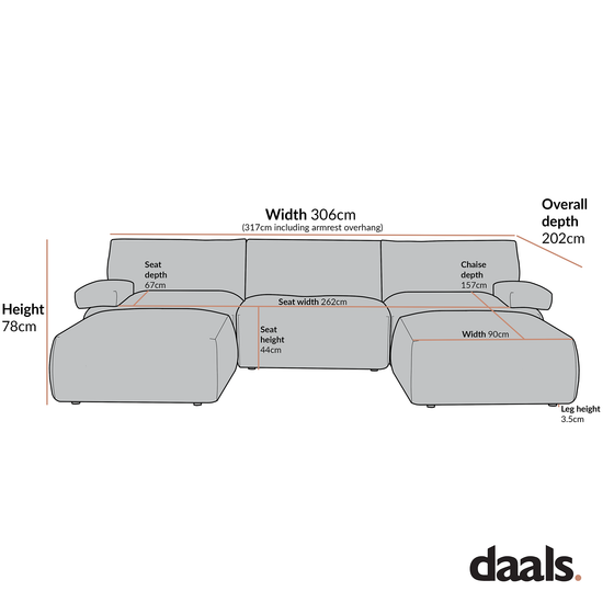 Carlyle Beige Cotton Blend Modular Sofa, 5-Piece U-Shape Set