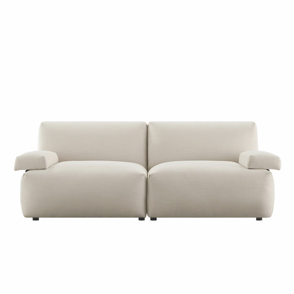 Carlyle Beige Cotton Blend Modular Sofa, 2 - Piece - daals