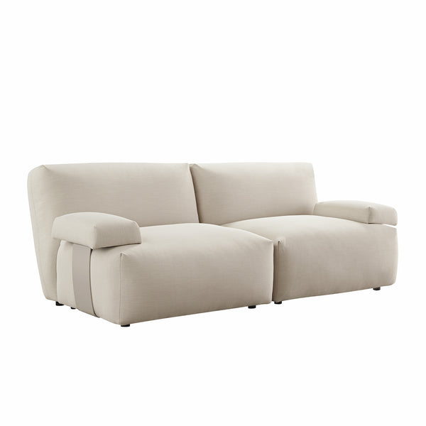 Carlyle Beige Cotton Blend Modular Sofa, 2 - Piece - daals
